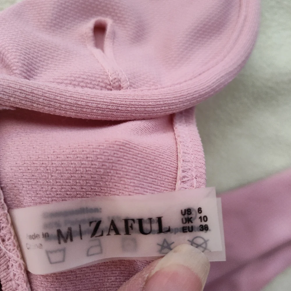 ZAFUL Muted Pink Thong Bikini Sz Medium - Picture 4 of 5